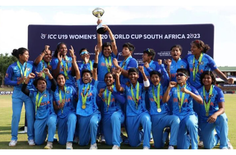 Indian players celebrate victory (Photo: ICC/Getty Images)