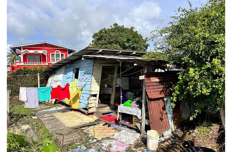 The Region Five members of the President’s Men on Mission (MoM) have started constructing a new house for Lowawatty Ramroop, who, because of financial constraints, has occupied a dilapidated structure at Cotton Tree for several years (Regional Information Department – Region Five photos)