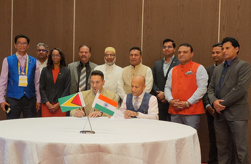 The Guyana Manufacturing and Services Association (GMSA) and Mehidpurwala Furnishers Pvt. Ltd. (MFP) - India, have agreed to work together to expand the furniture-manufacturing industry in Guyana (GMSA photo)