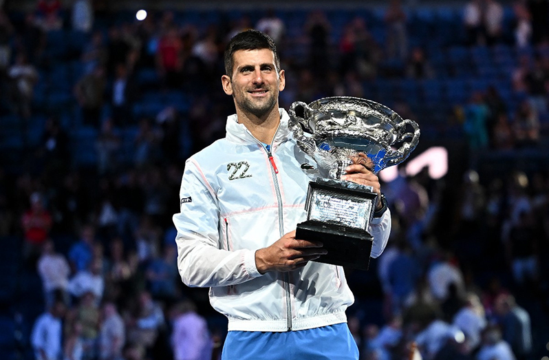 Novak Djokovic now has a record-equalling 22 Grand Slam men's titles.