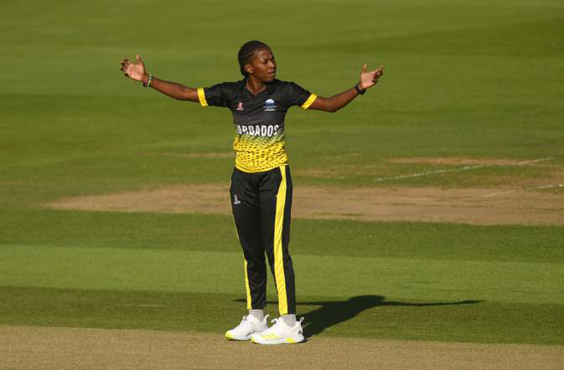 Shanika Bruce playing for Barbados Women at the Commonwealth Game, Birmingham, in 2022.