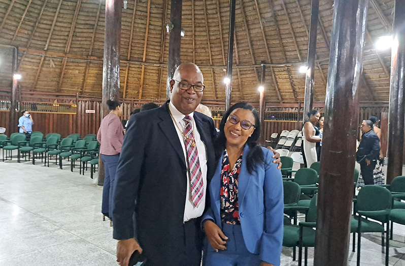 Minister of Public Works, Juan Edghill and Country Manager of Caribbean Airlines in Guyana, Renatha Marshall