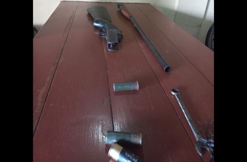 The 12-gauge shotgun found at Black Bush, Corentyne