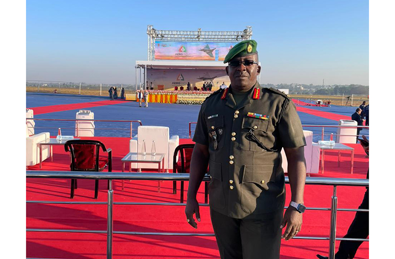 Chief of Staff, Brigadier Godfrey Bess, at Aero India Defence Exhibition and seminar hosted by the Government of India, in Bengaluru