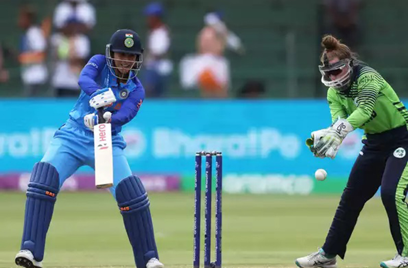 Smriti Mandhana scored 87 off 56 as India won the game against Ireland to book a semis berth © (ICC)