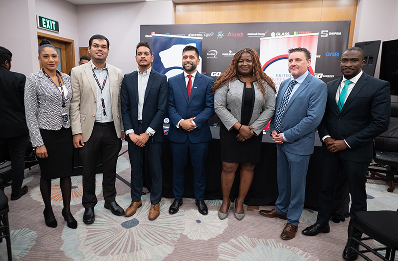 (Left to right) Rowena Elliot, Rocky Hanoman, Anand Harrilall, Faizal Khan, Judy Kpogho, Richard Stanton and Sherwin Naughton