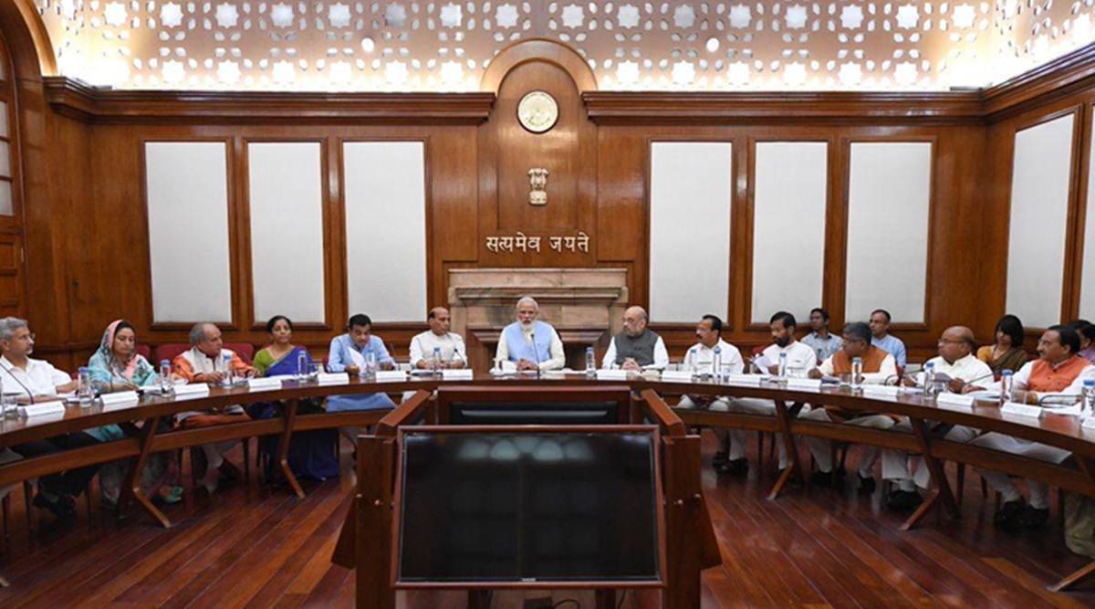 India Prime Minister Narendra Modi with his Council of Ministers (2021 photo)
