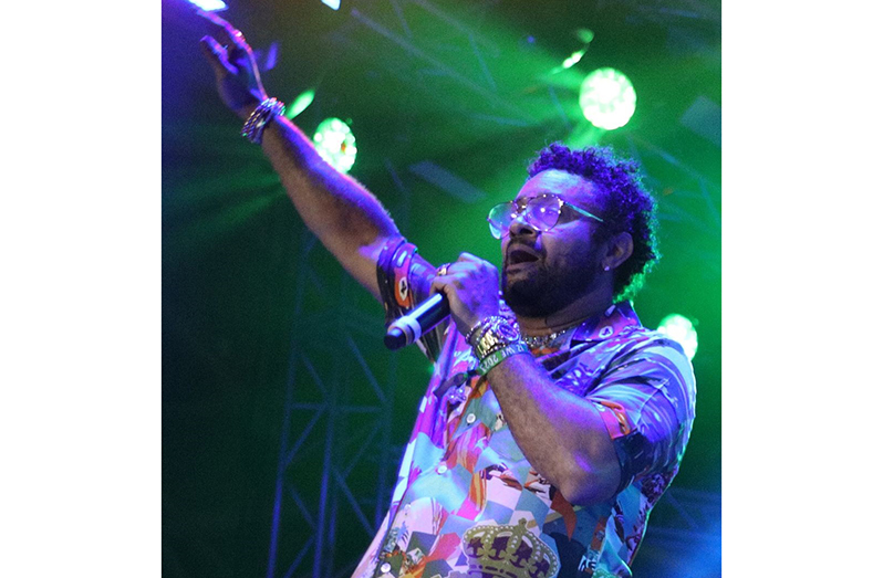 Shaggy performs during the IZ WE concert at the Brian Lara Cricket Academy in Tarouba