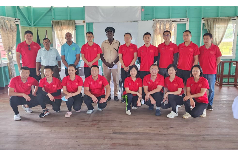 The Chinese Medical Team and other officials from the Guyana Prison Service