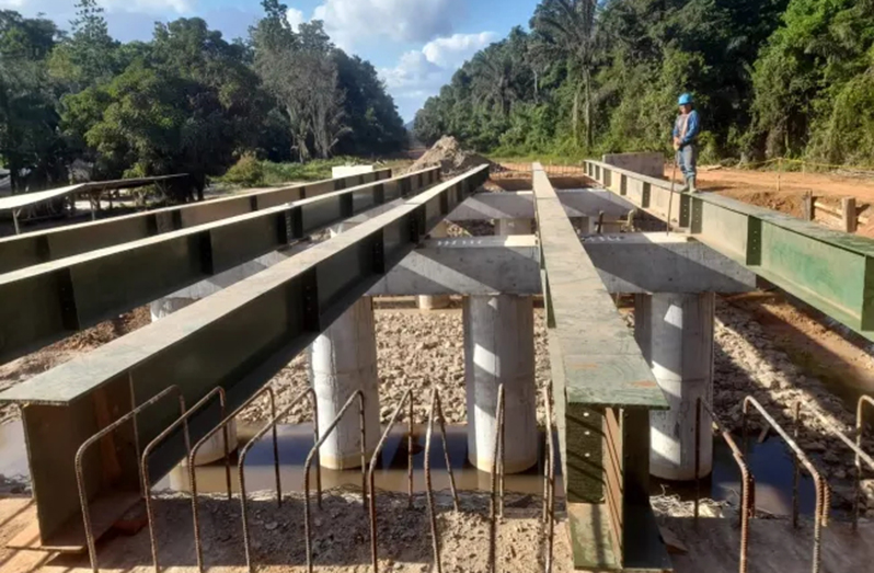 One of the 32 Bridges being built connecting Kurupukari and Lethem