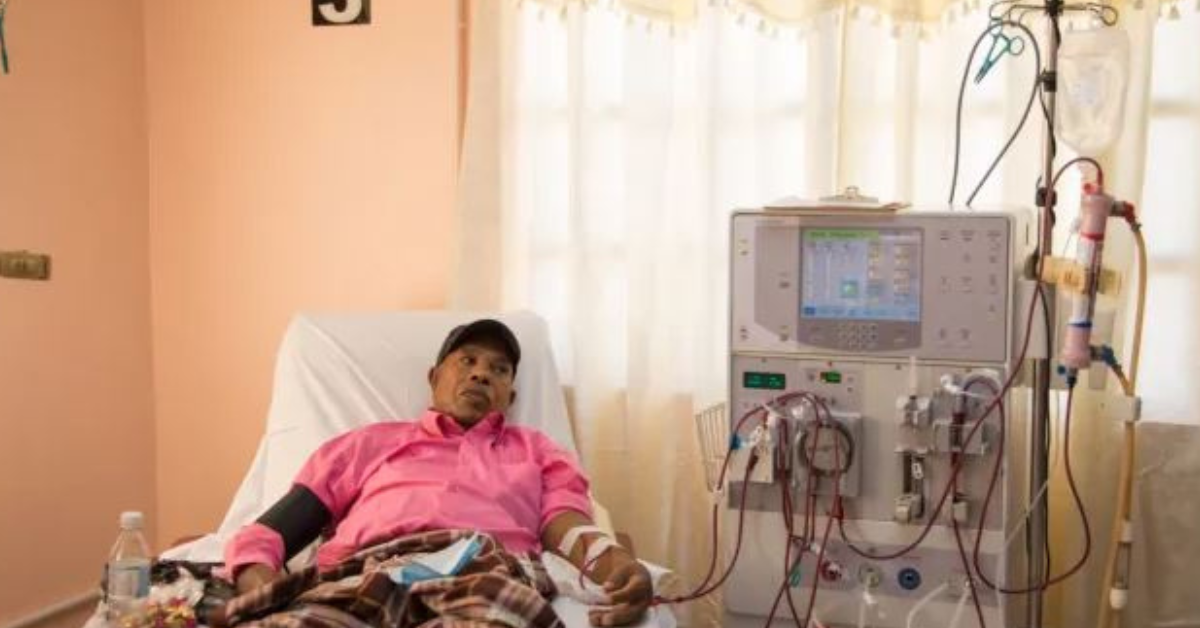 A patient on dialysis (Credit: DPI - March 2022)