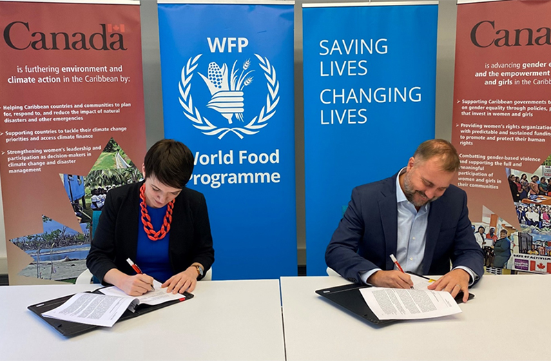 CANADA and the World Food Programme (WFP) have entered into a new agreement to strengthen resilience and adaptability to disasters in the Caribbean