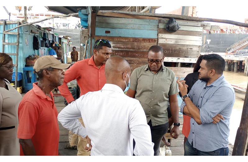 Minister of Local Government and Regional Development, Nigel Dharamlall, on Wednesday, visited the Stabroek Market, where he listened to the concerns of vendors and committed to address issues which ideally should have been addressed by the Mayor and City Council