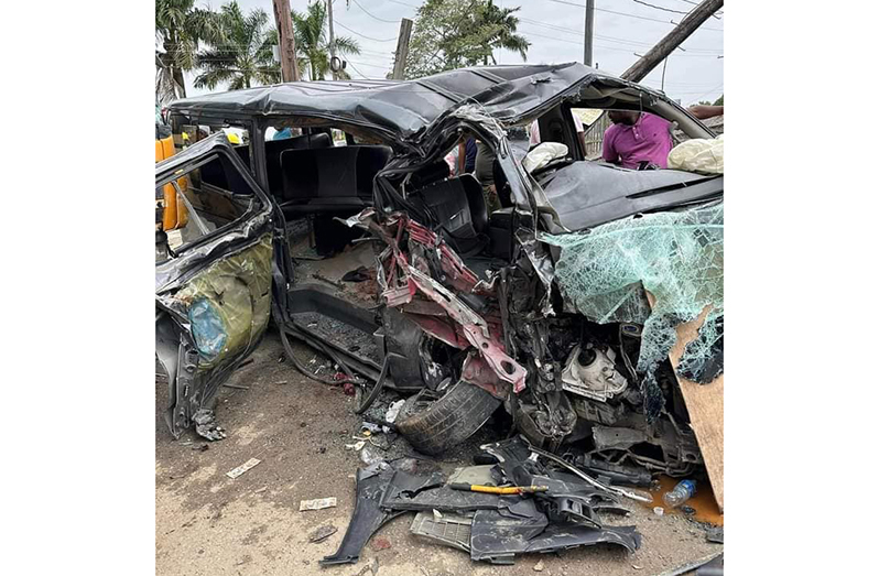 Scenes from the accident at Greenwich Park Public Road