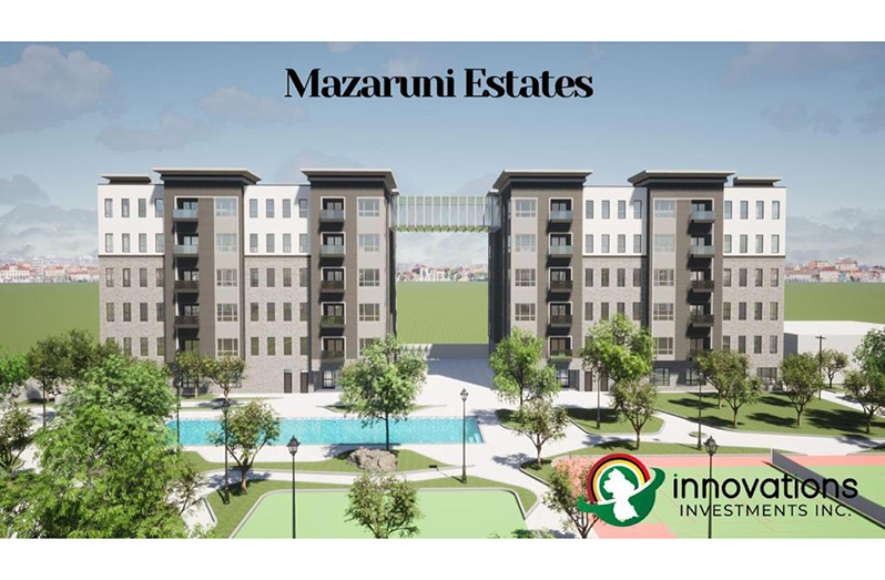 Artist impression of the Mazaruni Estates condominium