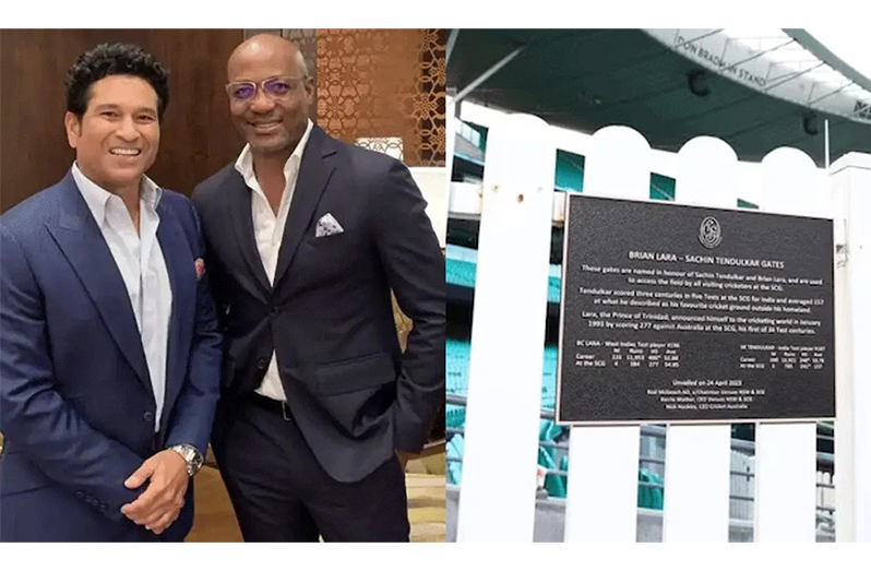 The Brian Lara - Sachin Tendulkar Gates were unveiled at the SCG on April 24  •  Cricket Australia