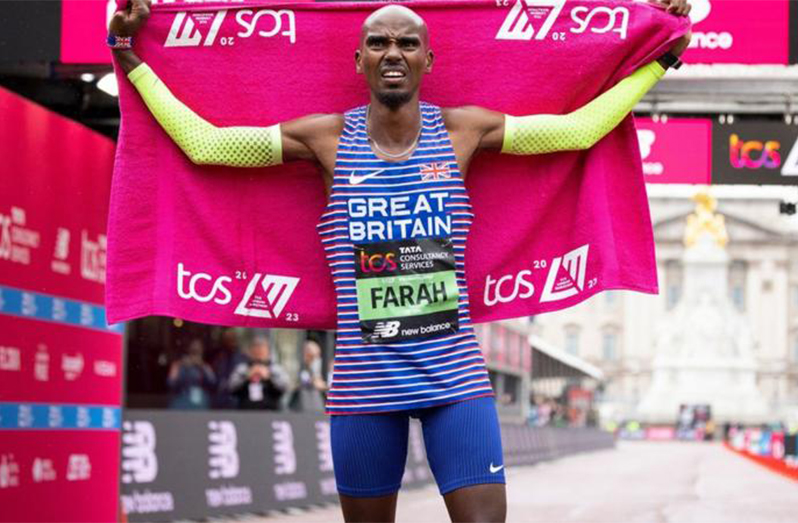 Mo Farah's best performance at the London Marathon was third in 2018.