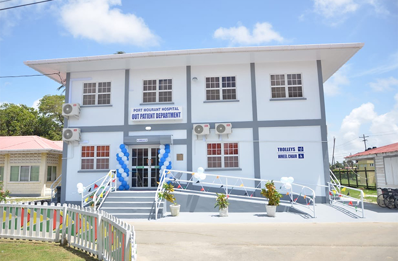 The spanking new building in the compound of the  Port Mourant Hospital