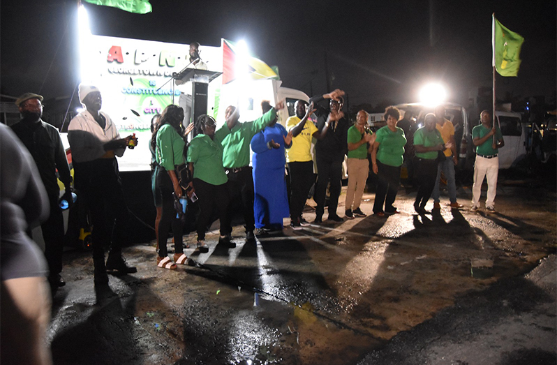 A section of the APNU supporters who attended the party's LGEs campaign launch in Georgetown (APNU photo)