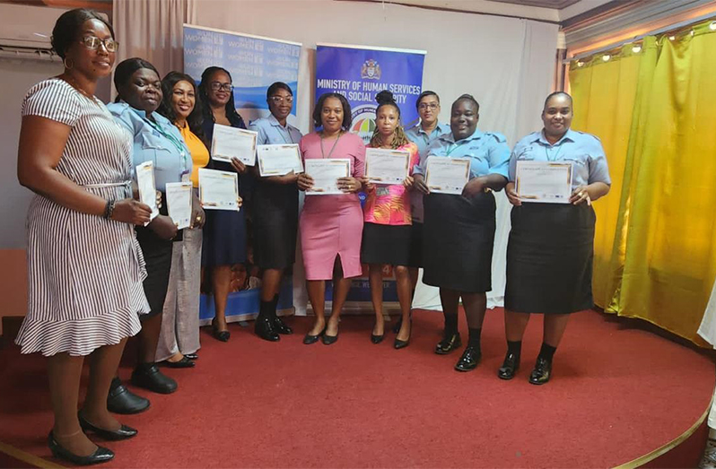 Ten Police ranks received certificates at the end of the training