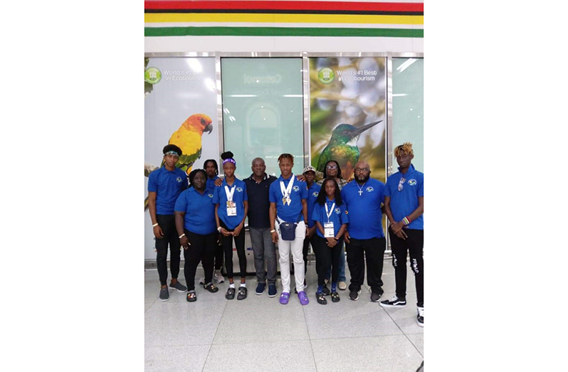 Guyana’s gold medal winning contingent