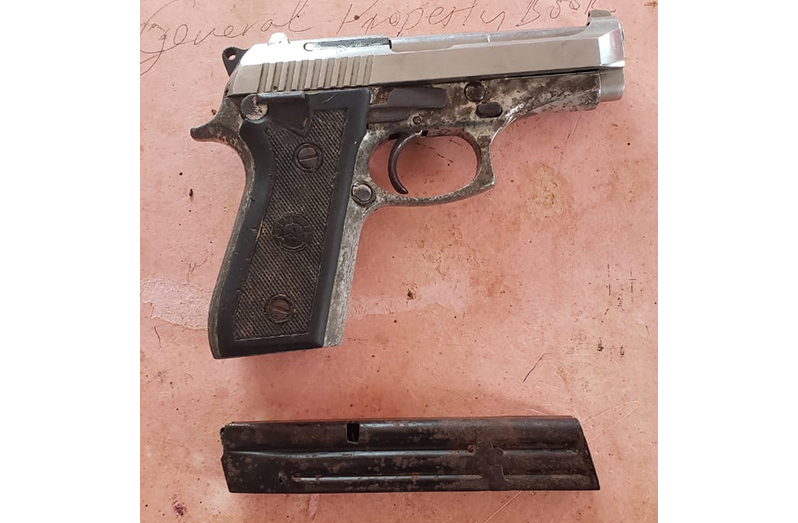 The illegal firearm seized by police