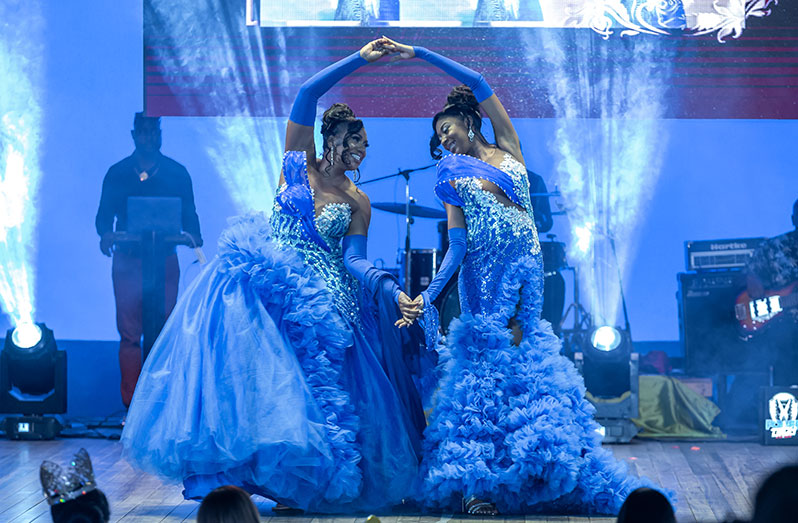Natasha and Jadiamond impressed the audience with a well-put-together routine on pageant night (Delano Williams photo)