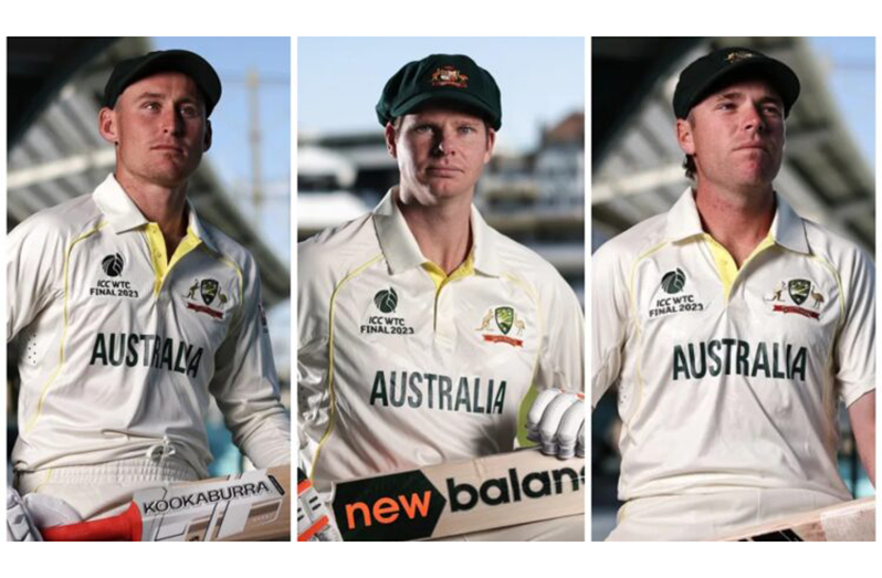 From left: Marnus Labuschagne, Steve Smith and Travis Head