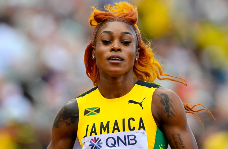 Elaine Thompson-Herah competing at the World Championships in Eugene last year.