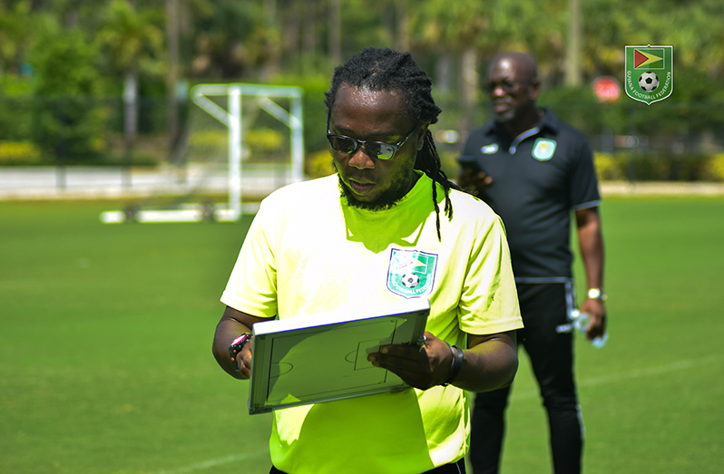 Golden Jaguars Assistant Coach, Wayne Dover during a session