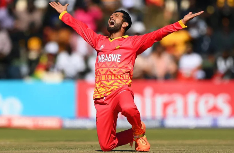 Sikandar Raza scored 48 runs and took two wickets on the day•ICC/Getty Images
