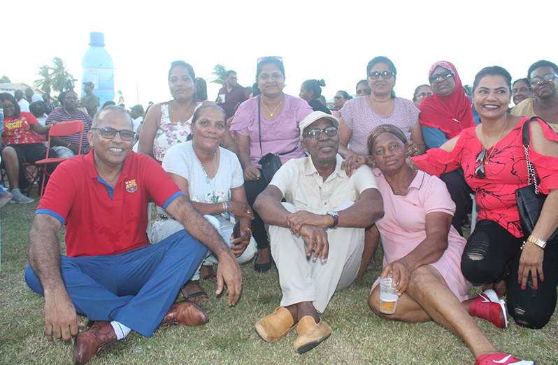 Minister of Health, Dr. Frank Anthony; Minister of Labour, Joseph Hamilton and others at the public meeting at Everest (Japheth Savory photos)