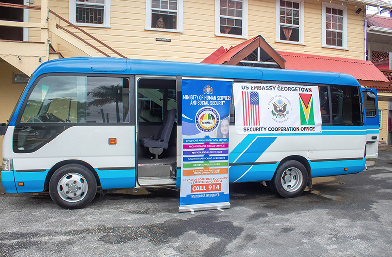 US donates $5M bus to Palms Geriatric Home - Guyana Chronicle