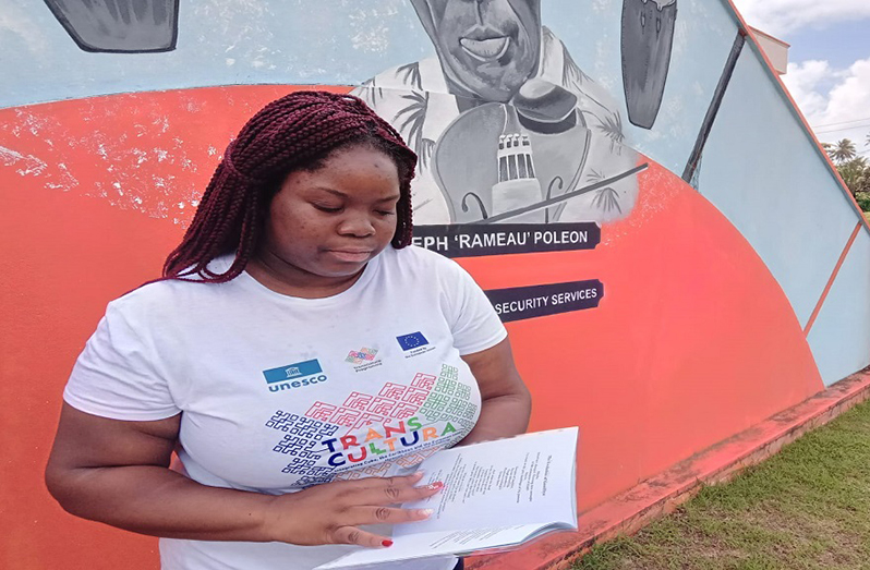 Angella O’Brian with her book of poems