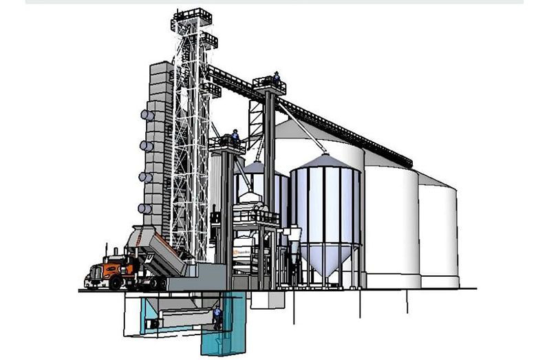 An artist’s impression of the completed three, 3,000-tonne Silos and one 80-tonne-per-hour drying tower