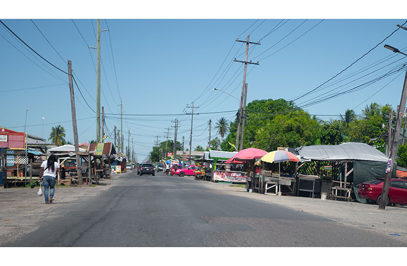 Some stalls along the Line-Top at Plaisance (Delano Williams photo)