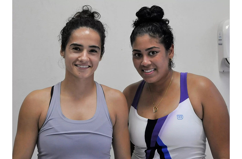 Fernandes (left) & Khalil were expected to lead the Guyana's womens' challenge at the PanAm qualifiers in Columbia