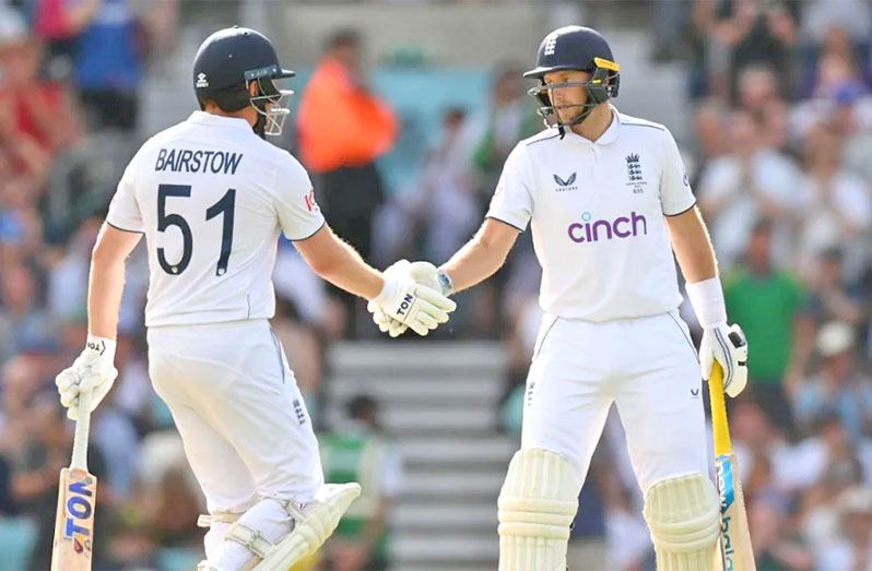 Joe Root and Jonny Bairstow -- two of the major England performers on the day (Getty Images)