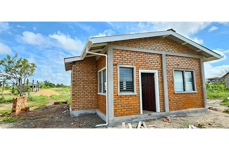 One of the completed houses at Lethem (Region Nine)