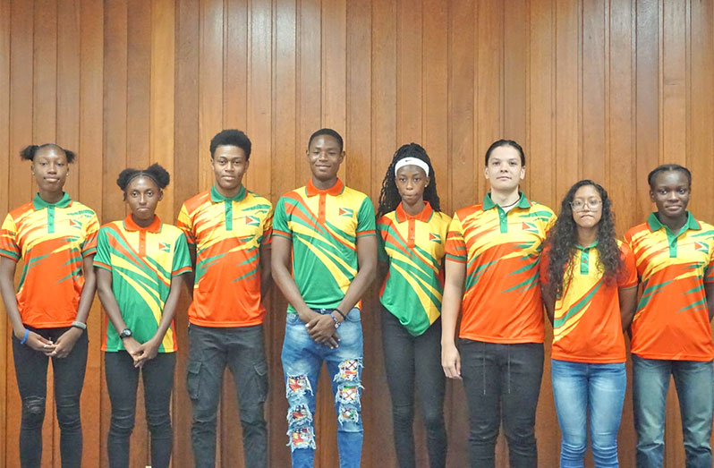 (From left), Narissa McPherson, Attoya Harvey, Javon Roberts, Malachi Austin, Tianna Springer, Elliott Gonsalves, Shareefah Lewis and Ariel Rodrigues
