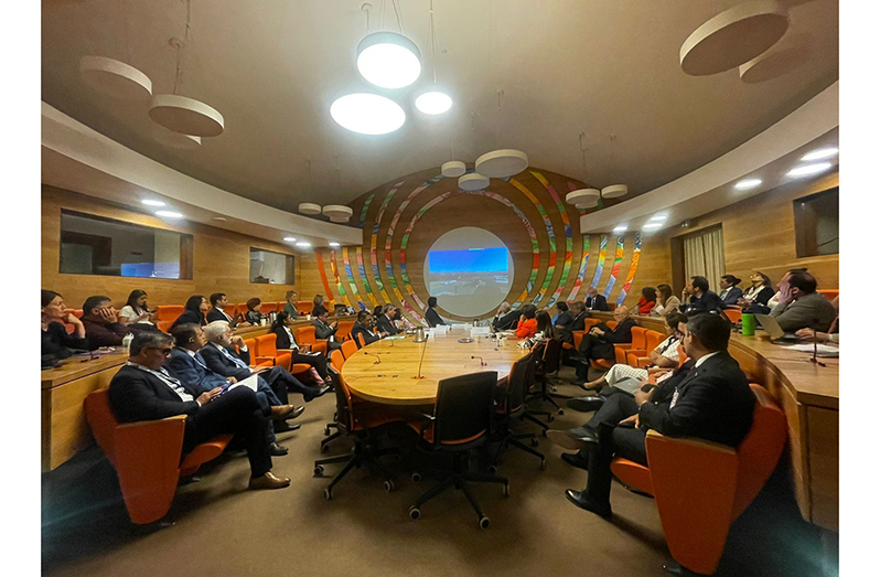 Stakeholders during a panel discussion at the ongoing United Nations Food Systems Summit+2 Stocktaking Moment in Rome, Italy (Ministry of Agriculture’s photos)