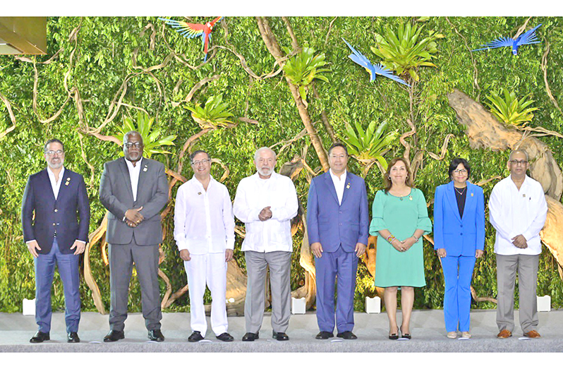 Prime Minister, Brigadier (Ret'd) Mark Phillips (second from left) joins other South American nations at the Amazon Summit in Brazil