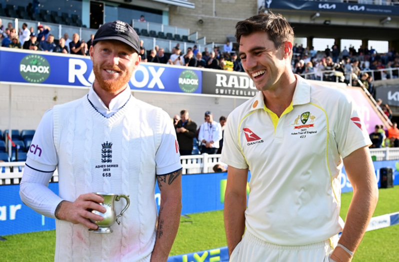 England captain Ben  Stokes (left) and Australia captain Pat Cummins.