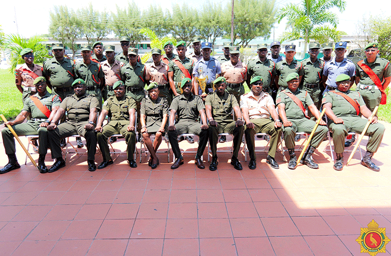 The 24 ranks drawn from various units across the Force along with senior ranks (seated)