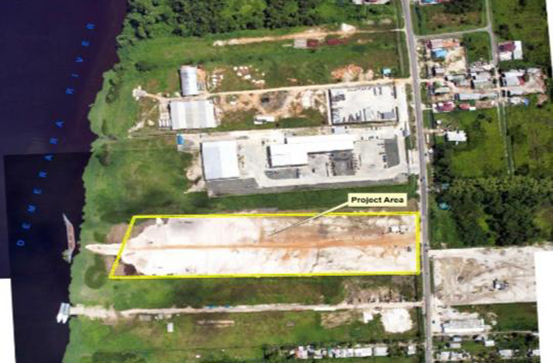 The proposed location for the $US4 million chemical storage facility