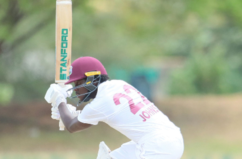 Left-hander Jordan Johnson struck a remarkable .third hundred of the tour