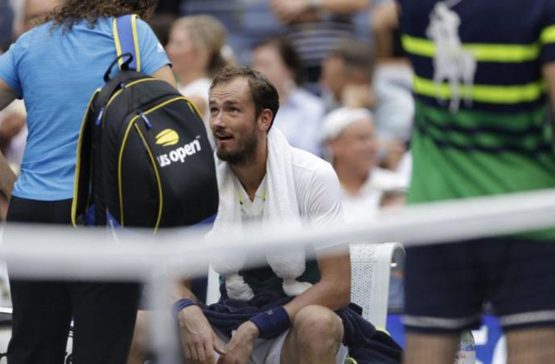 DANIIL Medvedev called for two separate medical timeouts as he appeared to struggle with his breathing.