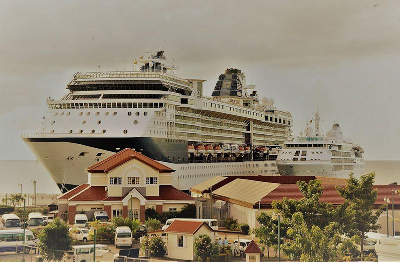 Cruise ship docked at St George's, Grenada (Richard Charan photo)