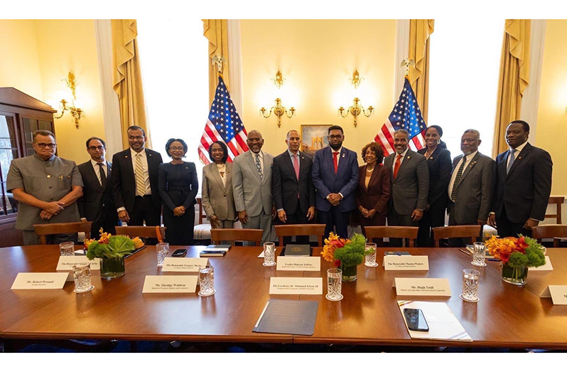 President Dr. Irfaan Ali and his delegation met with the Congressional Black Caucus (CBC) during his visit to Washington D.C. last week