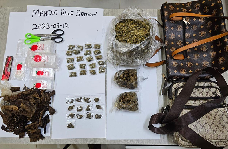 The cannabis and other items seized by police